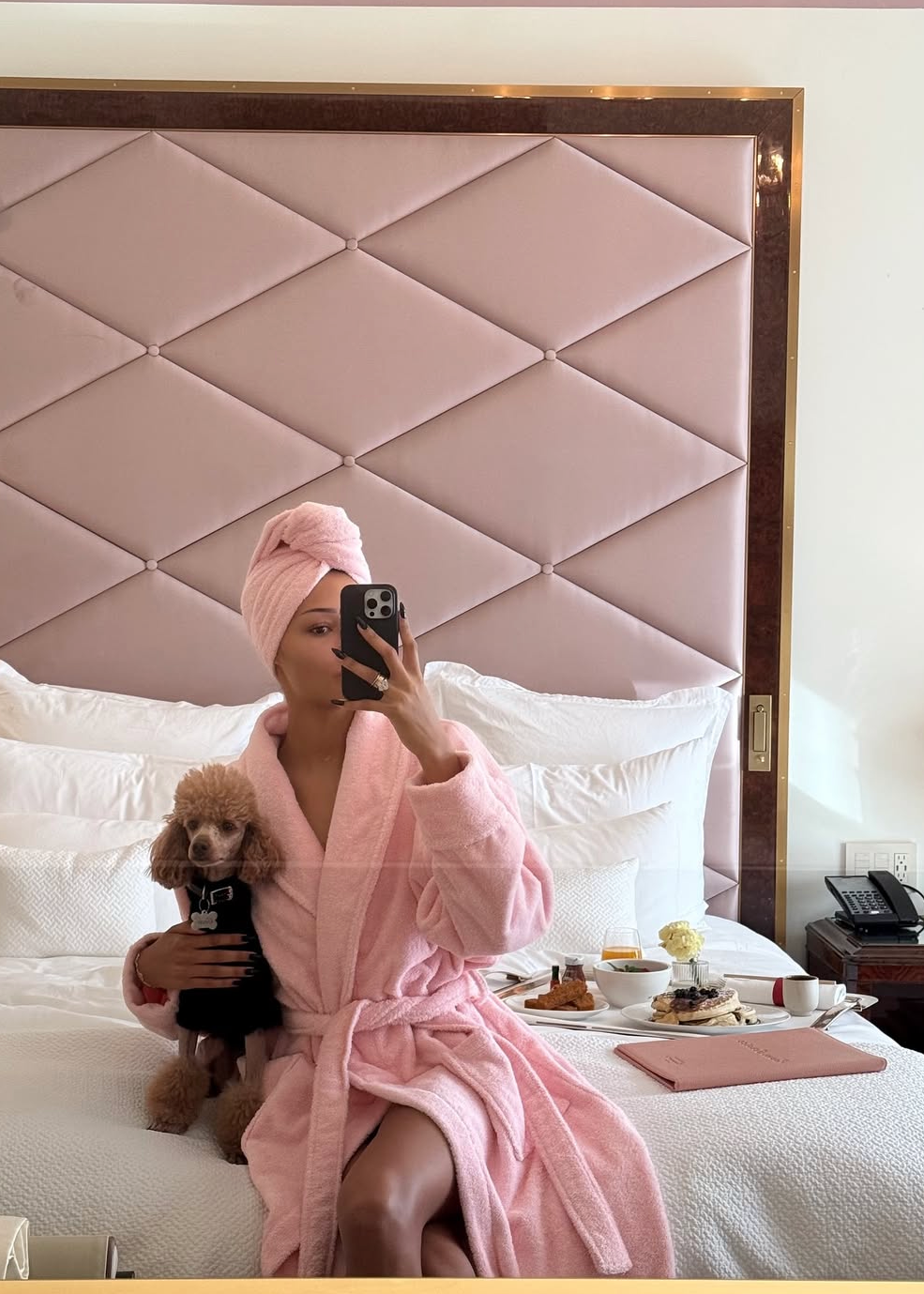 Pink robe algodon
