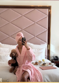 Pink robe algodon