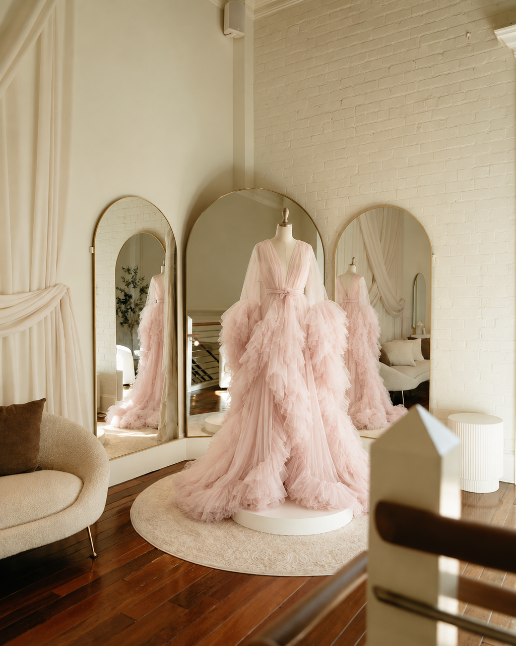 New Blossom Robe — Handmade Tulle Dressing Gown